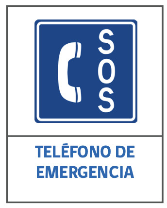 Señales informativas de tránsito: telefono de emergencia