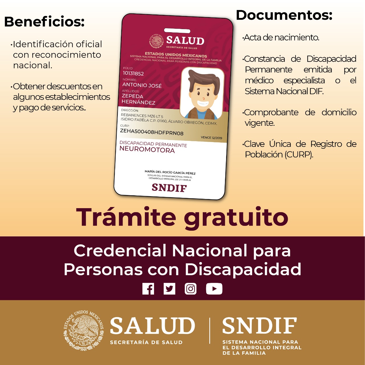 requisitos para obtener la credencial de discapacidad