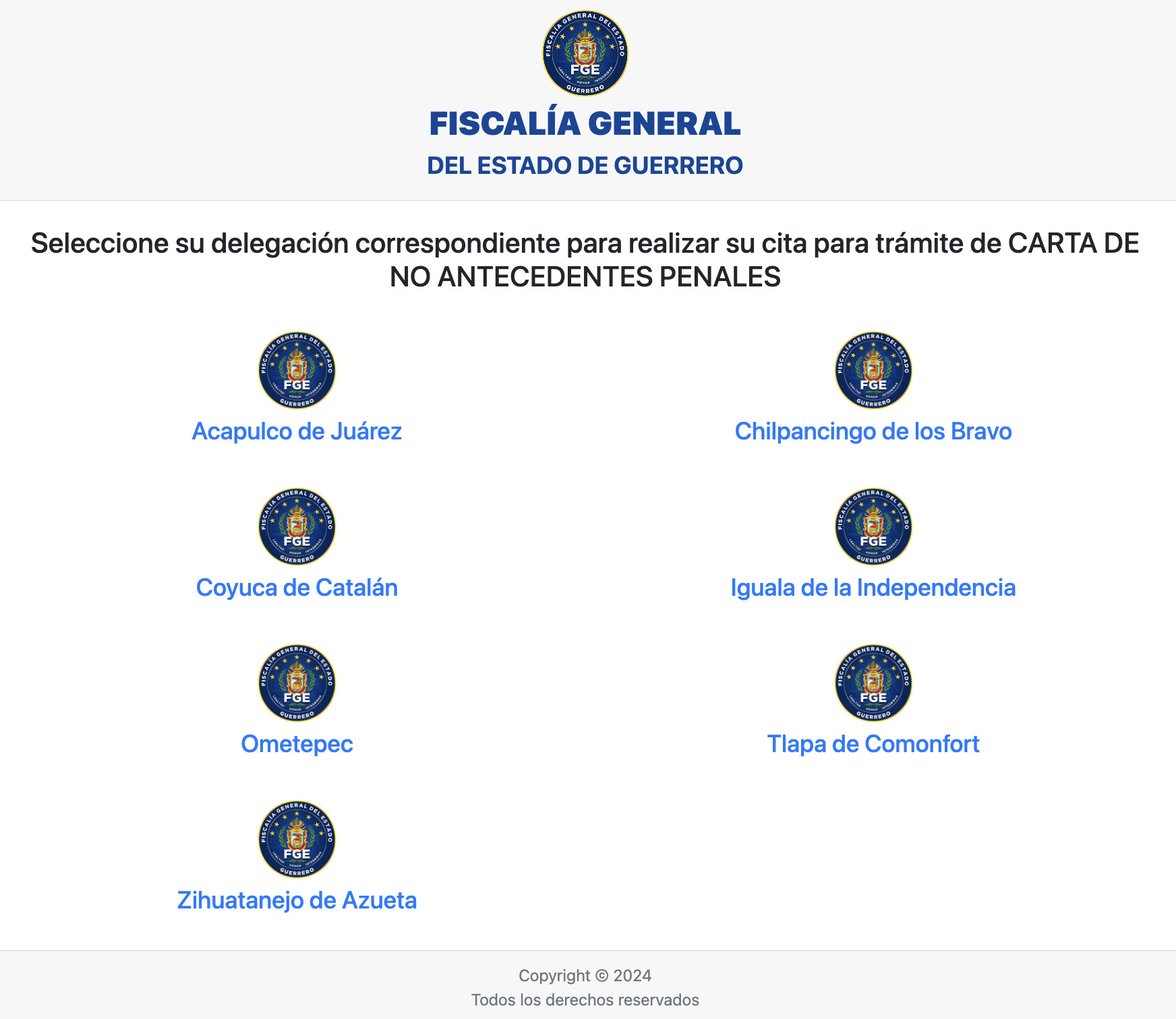 carta de antecedentes no penales guerrero