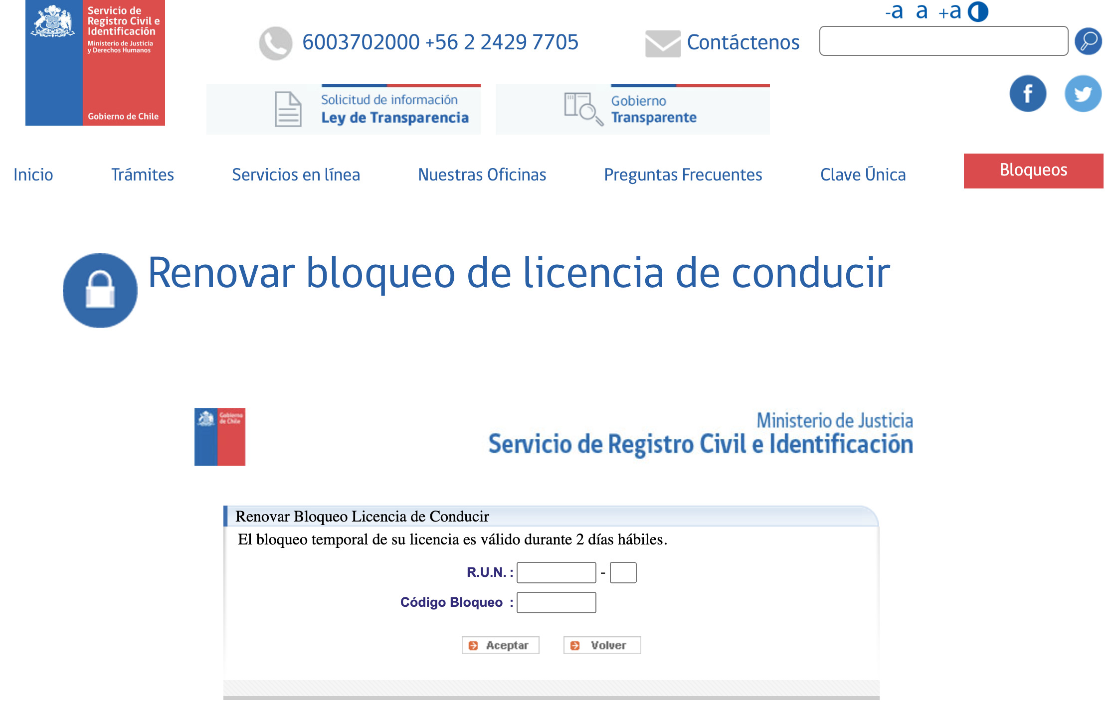 Bloqueo de licencia de conducir provisorio y definitivo