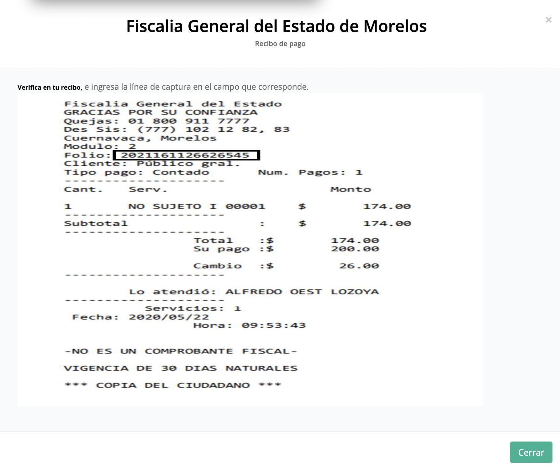 Carta de antecedentes no penales en Morelos