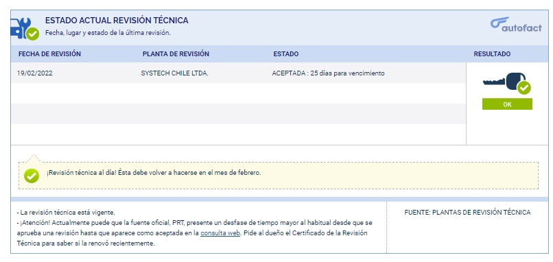 Consultar revisión técnica gratis 