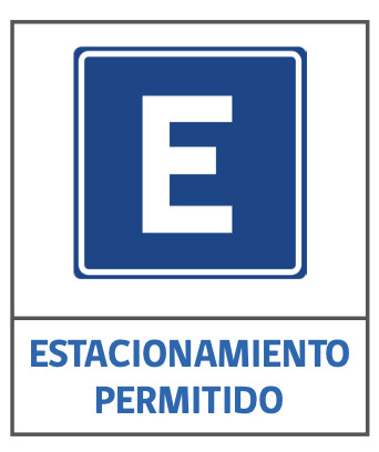 Señales informativas de tránsito: estacionamiento permitido