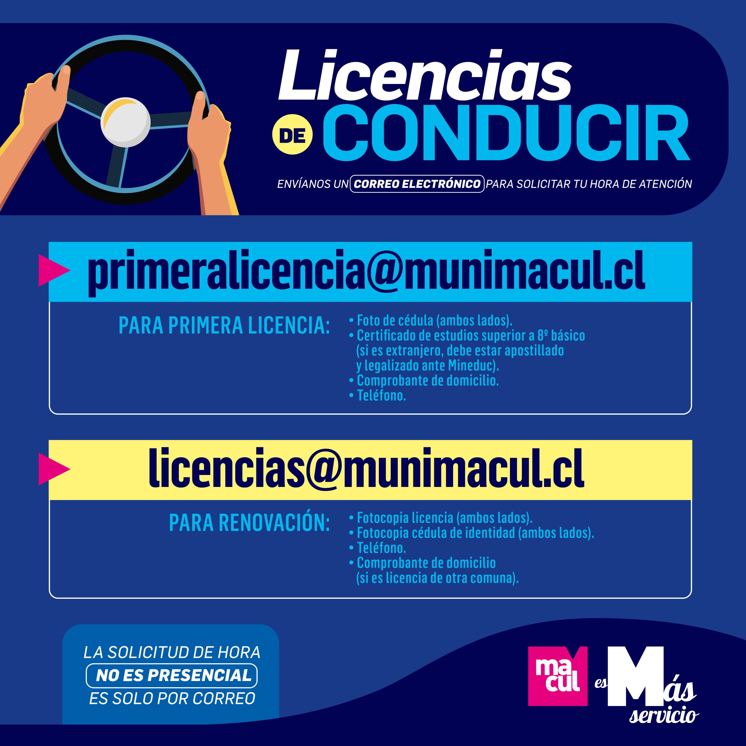 requisitos licencia Macul