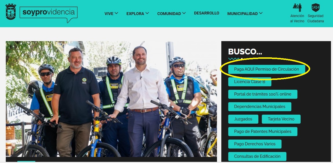 Permiso de circulación en Providencia