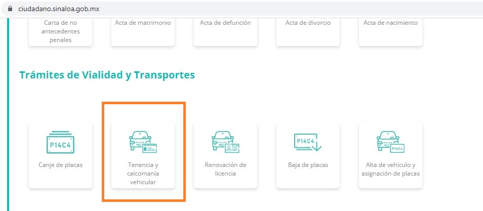 Consultar tenencia en Sinaloa