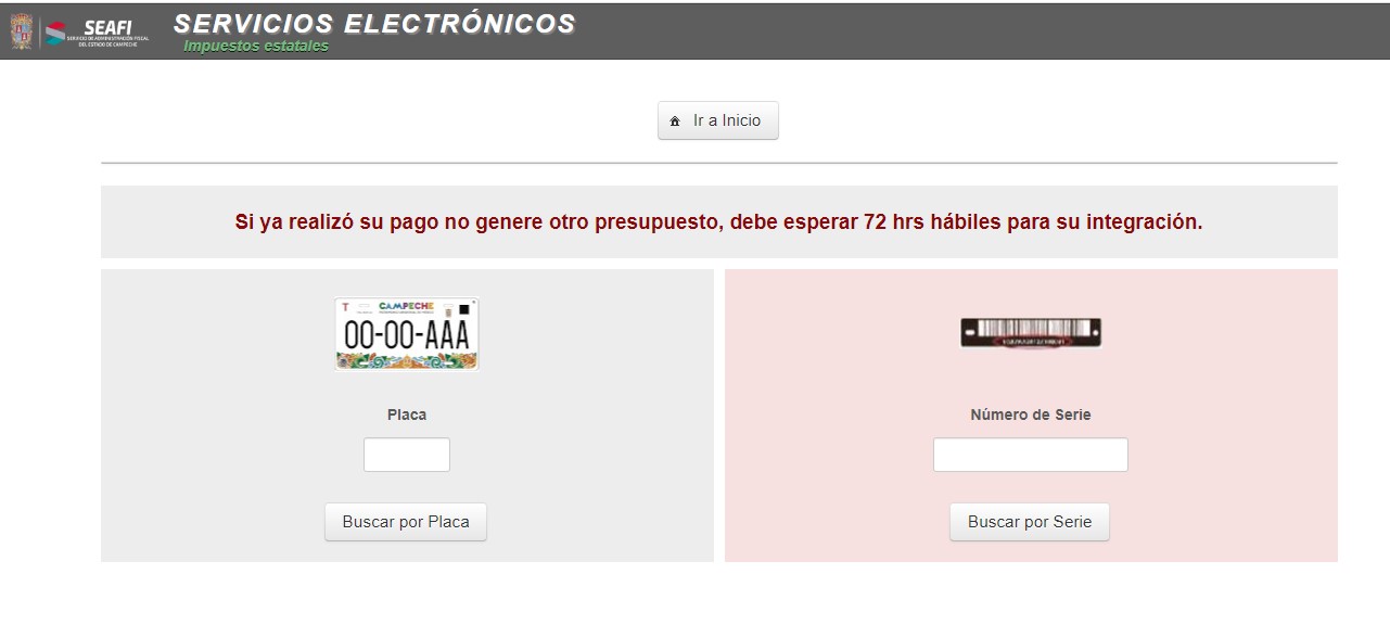 Tenencia en Campeche online