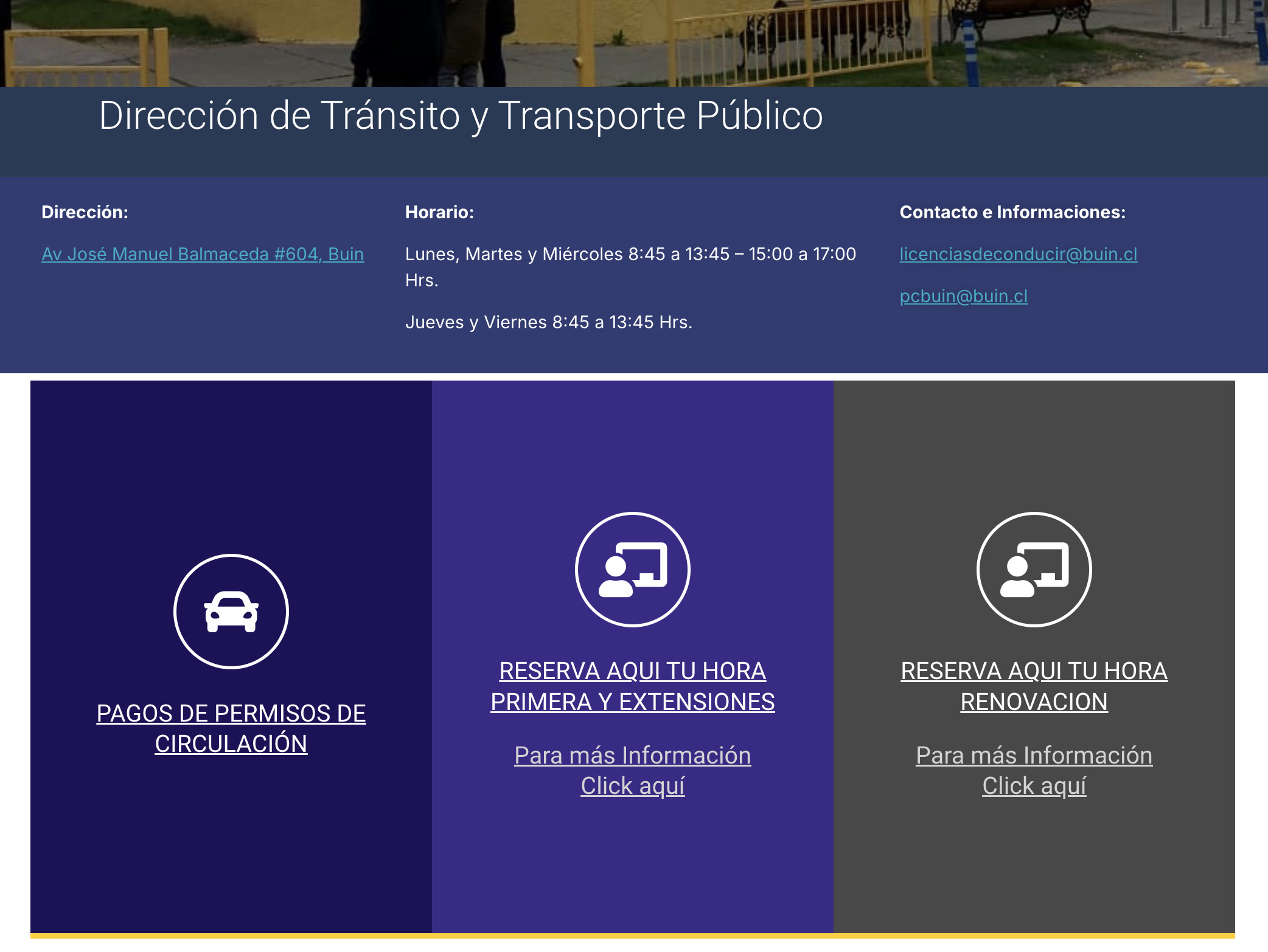 Permiso de circulación en Buin