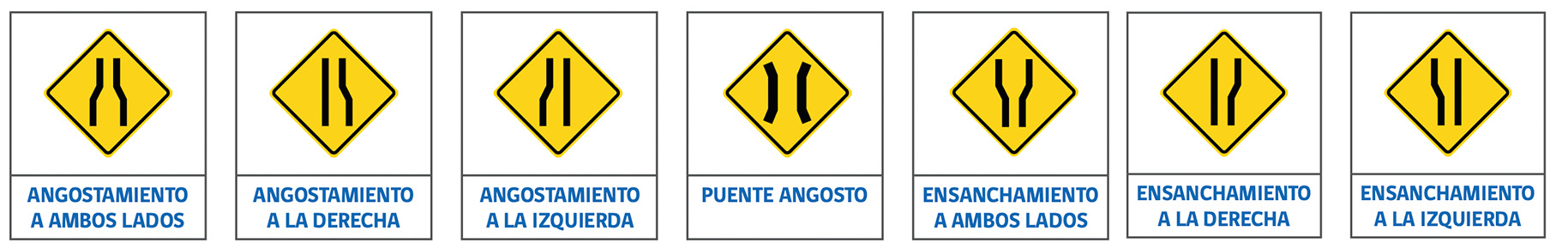 señales verticales de transito de advertencia de peligro