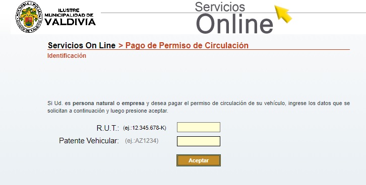 Pago permiso de circulación en Valdivia