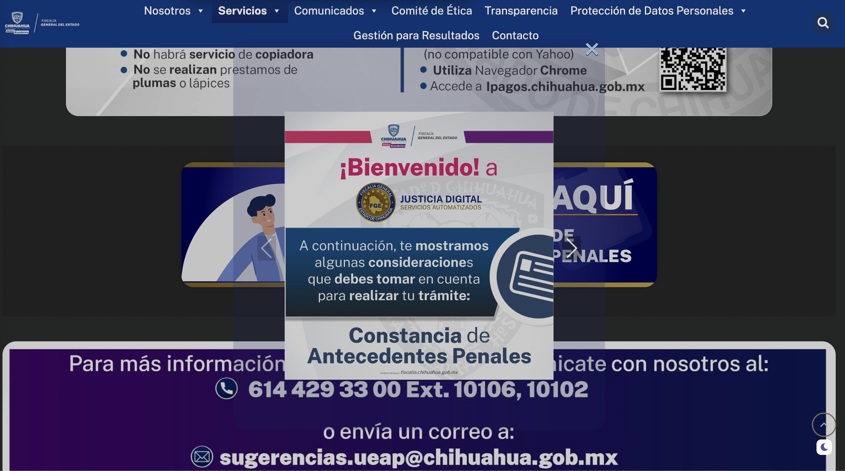Carta de no antecedentes penales en Chihuahua