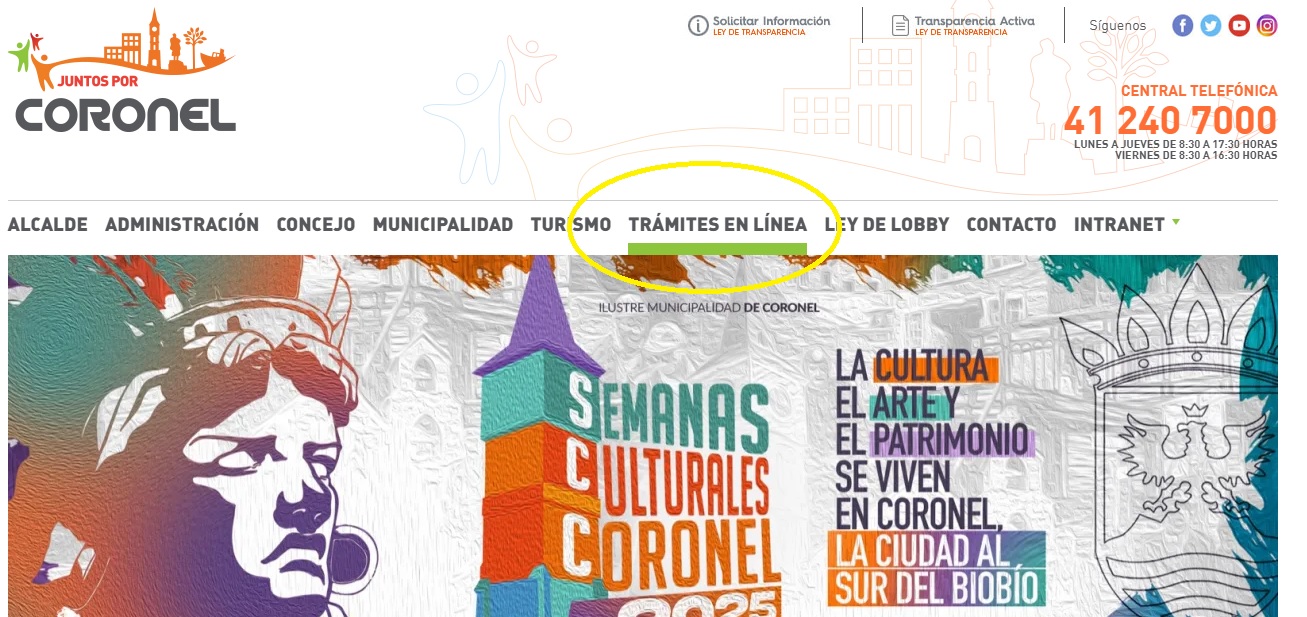 Pago permiso de circulación en Coronel