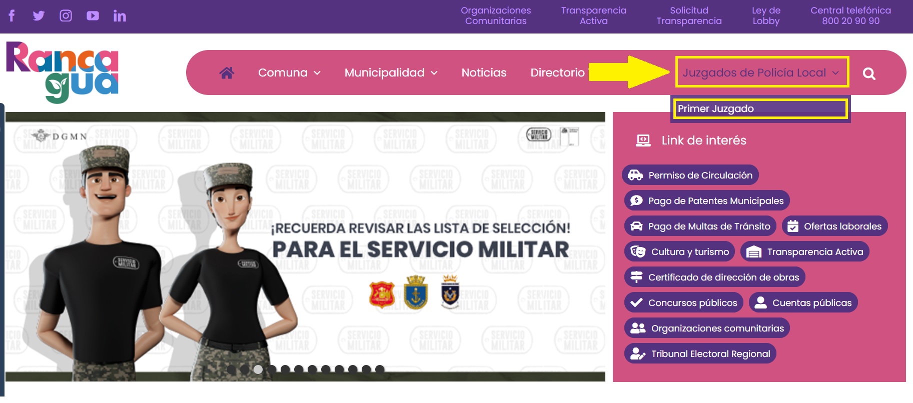 Juzgado de Policía Local en Rancagua Pagar las multas online y