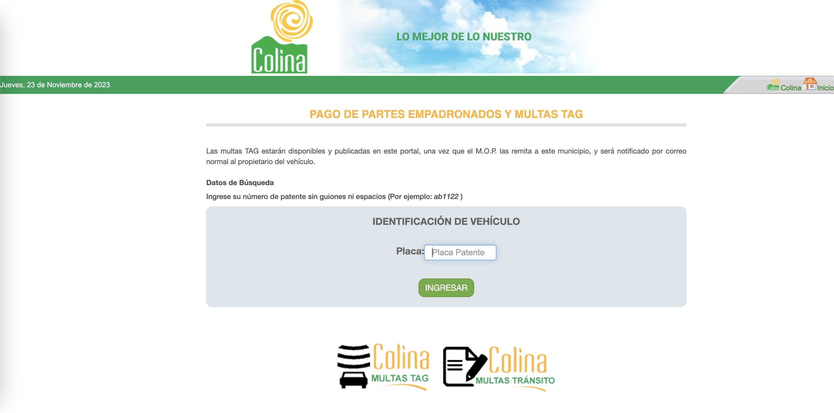 Juzgado de Policía Local en Colina Cómo pagar multas de tránsito