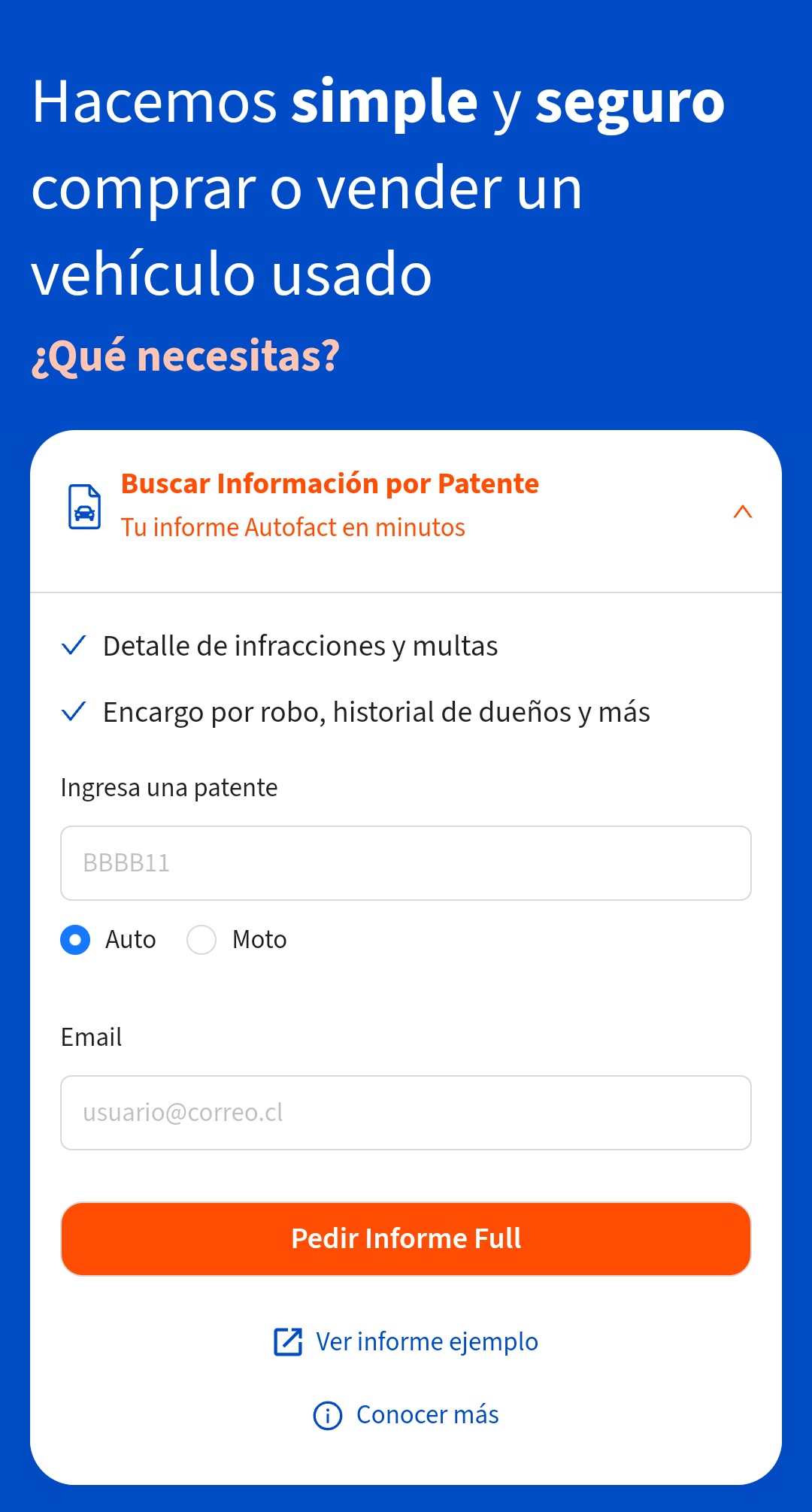 Cómo sacar el Informe Autofact
