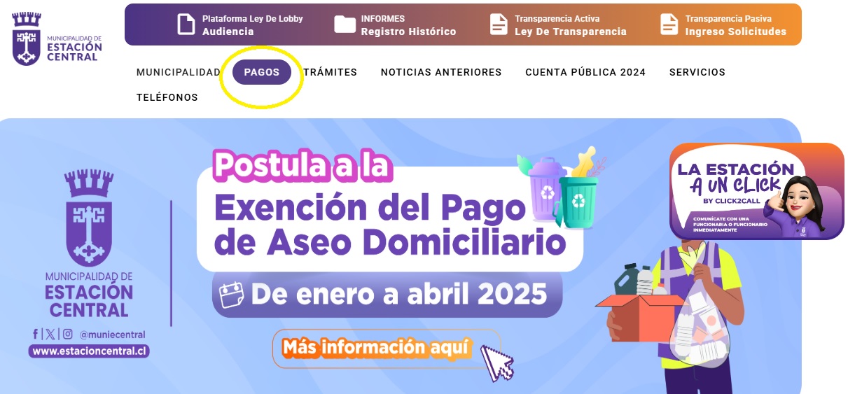 Pago permiso Estación Central