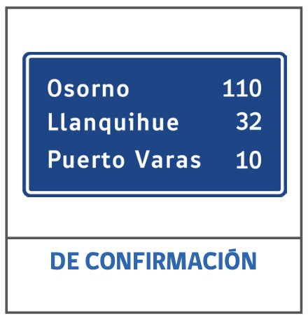 Señales informativas de tránsito: de confirmacion