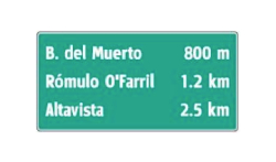 Señales de tránsito informativas