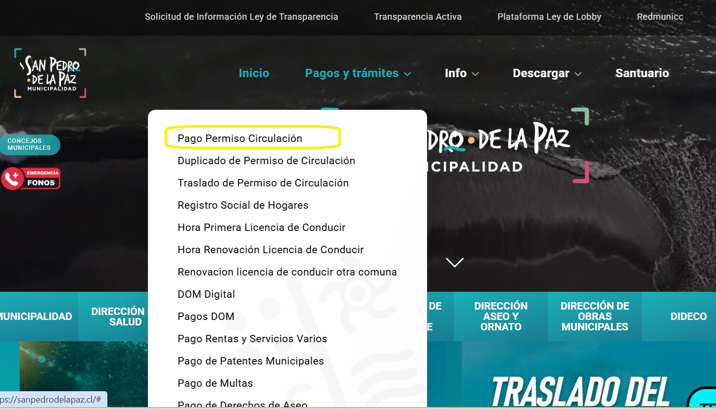 Pagar permiso de circulación en San Pedro de La Paz