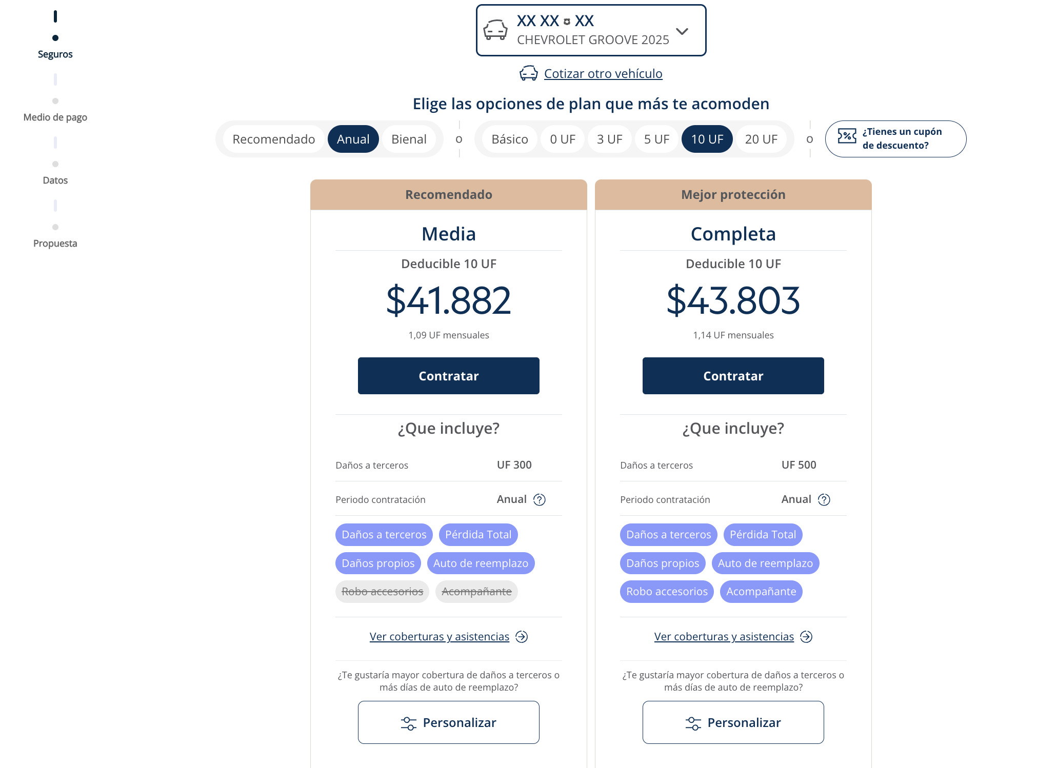 Simulador de seguro automotriz: Cotiza en línea consorcio