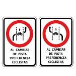 Normas de tránsito para bicicletas: preferencia ciclista para cambiar de pista