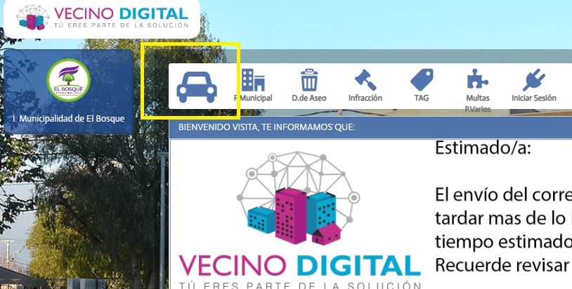 Pagar el permiso de circulación en El Bosque