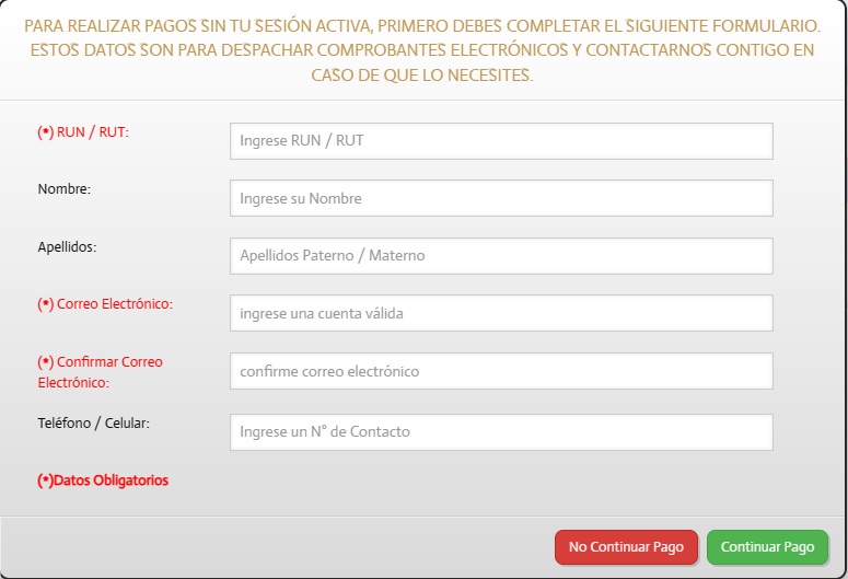 Registro en Municipalidad de El bosque