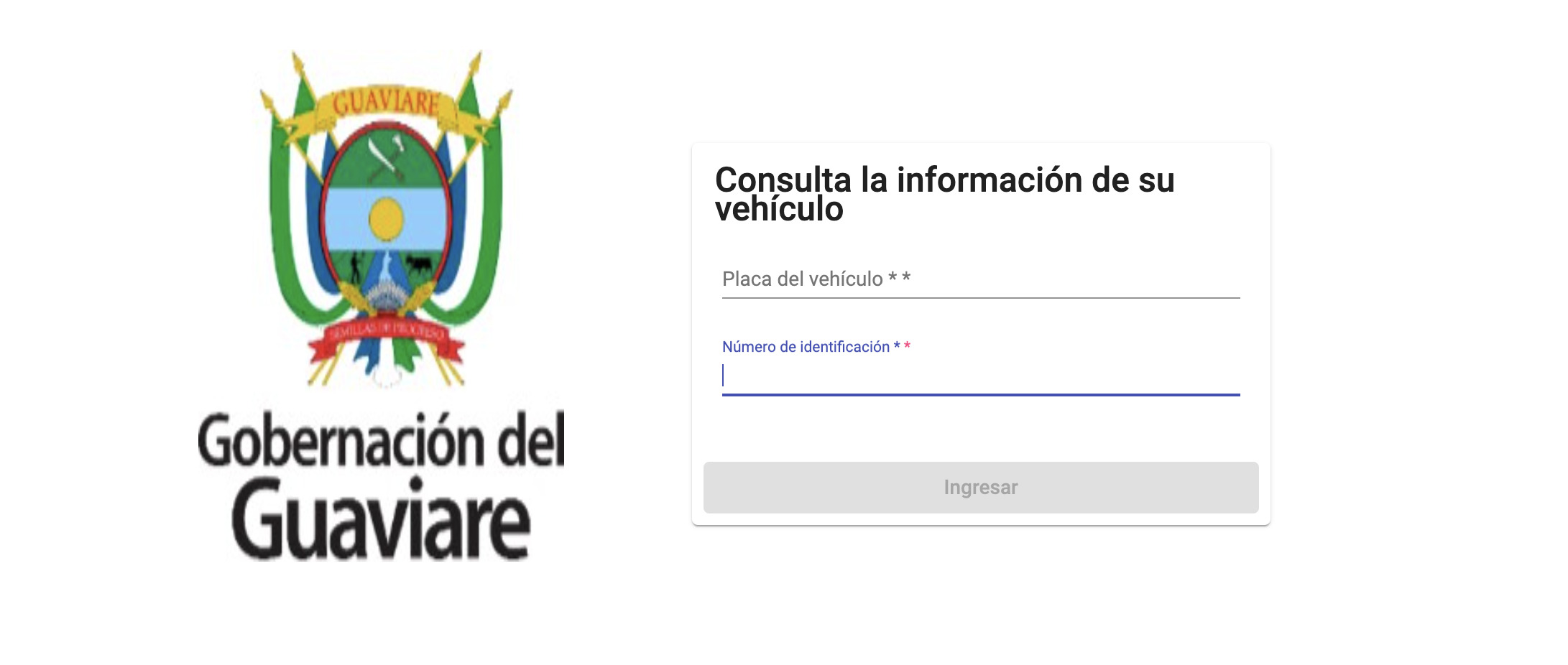 impuesto vehicular en guaviare