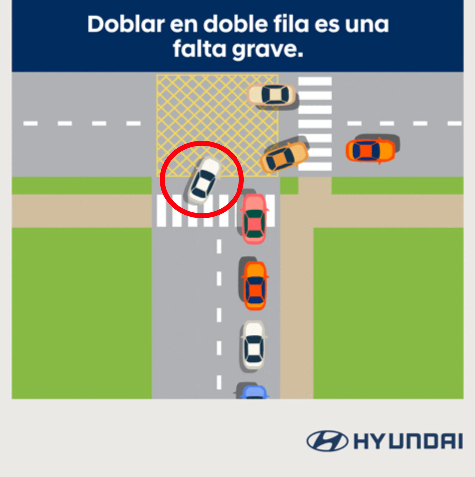 Doblar en segunda fila