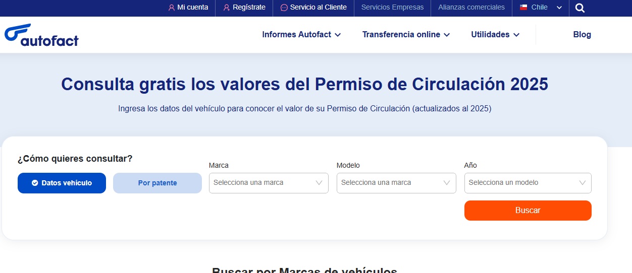 Saber el valor del permiso de circulación de un auto usado