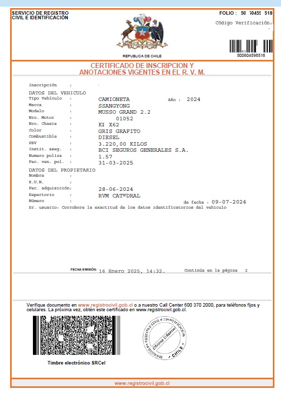 Averiguar el nombre del dueño de un auto en el Certificado de Anotaciones Vigentes