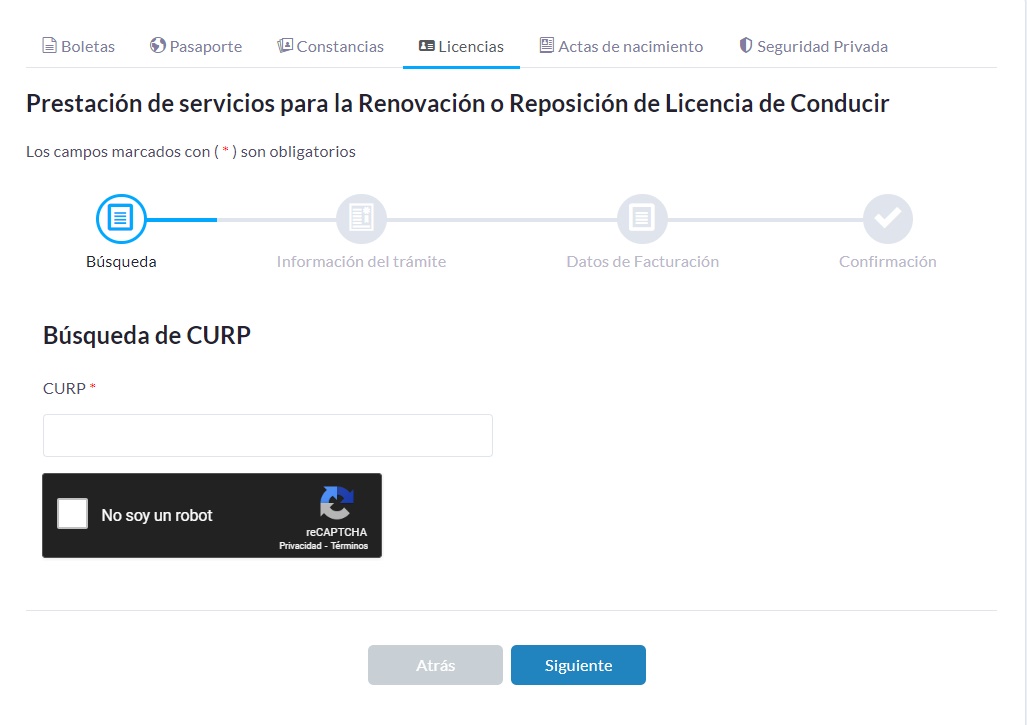 licencia baja california sur trámite en línea