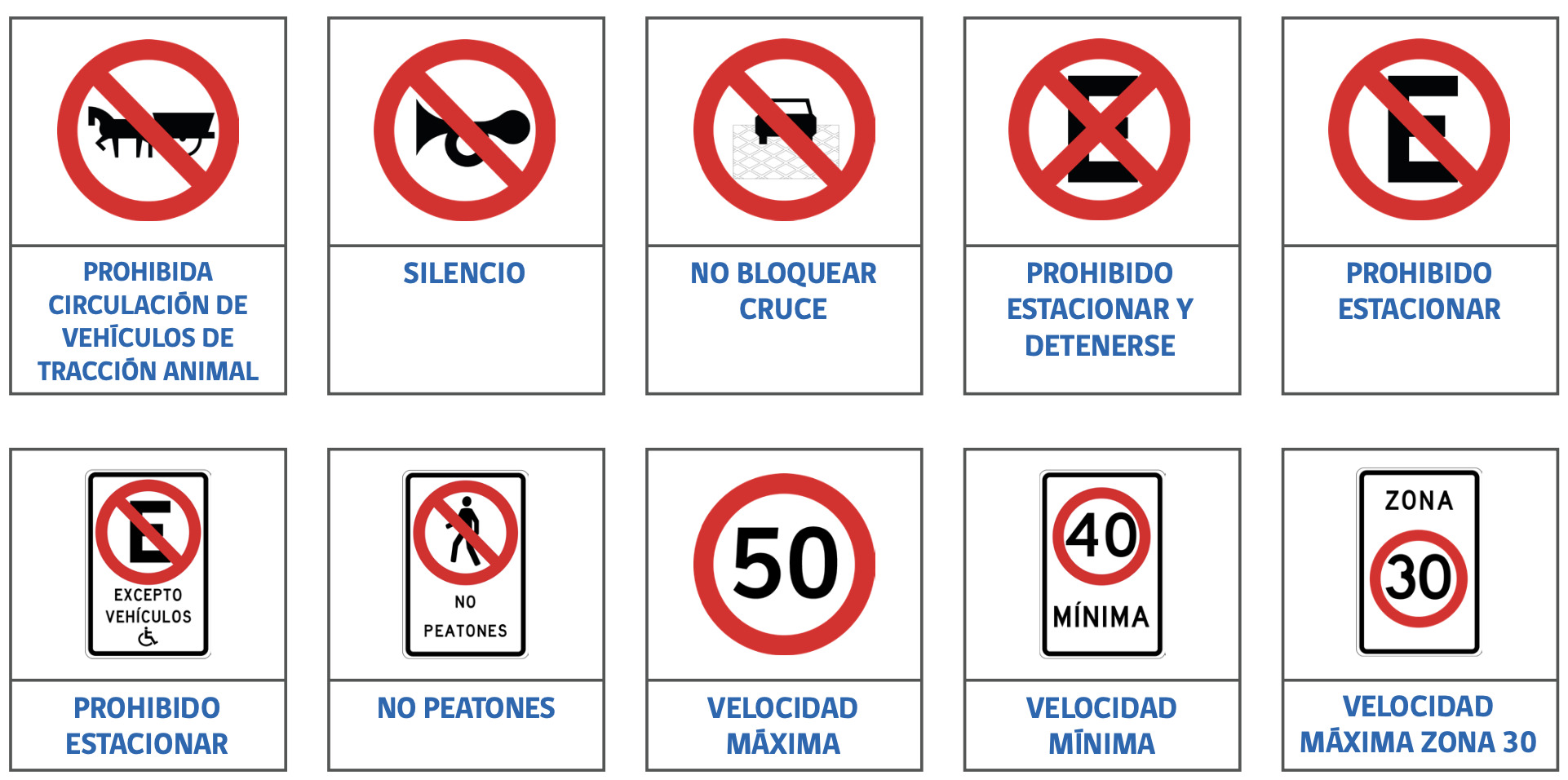 Señales de tránsito reglamentarias