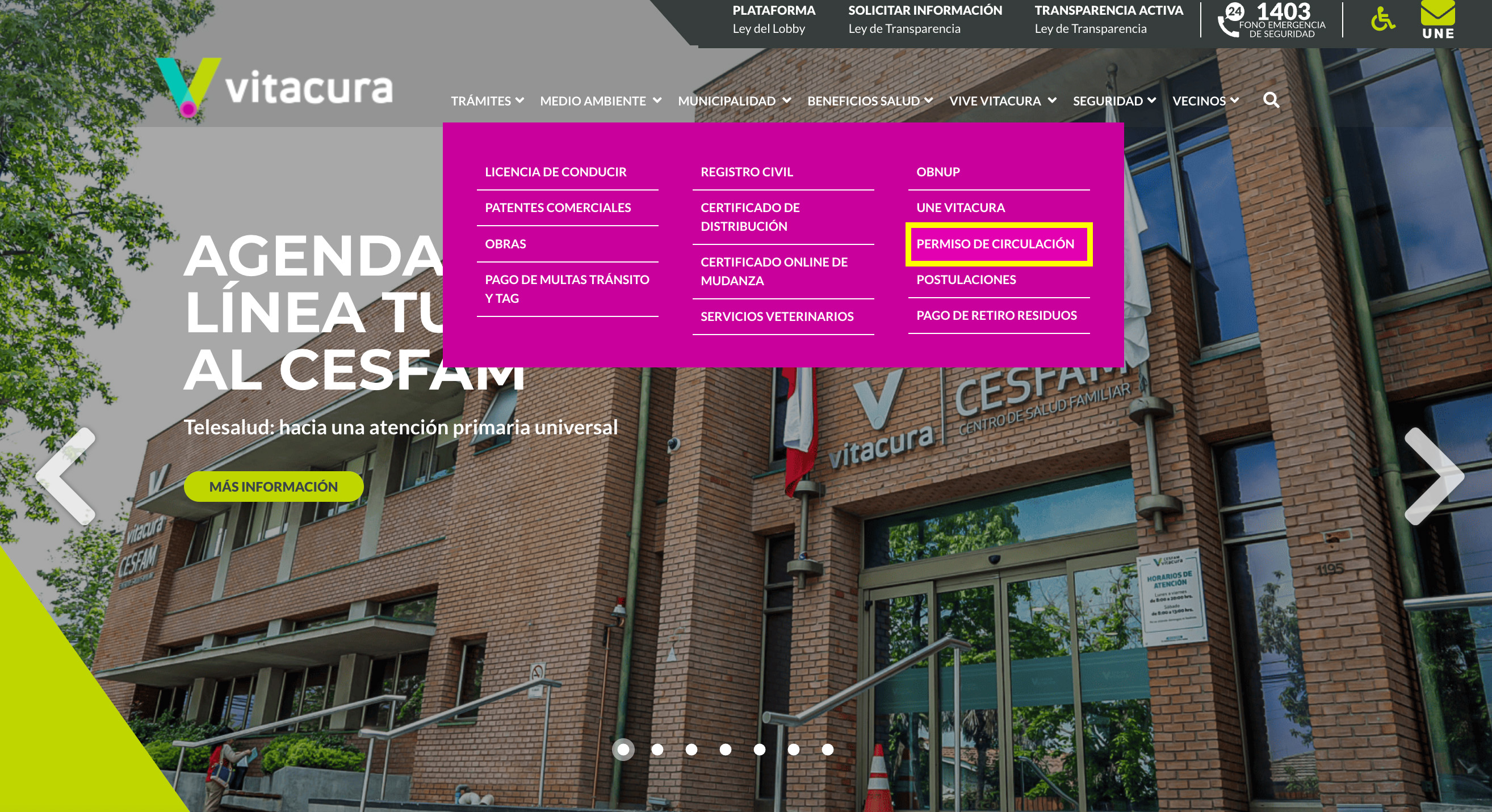 Permiso de circulación en Vitacura 2025 online