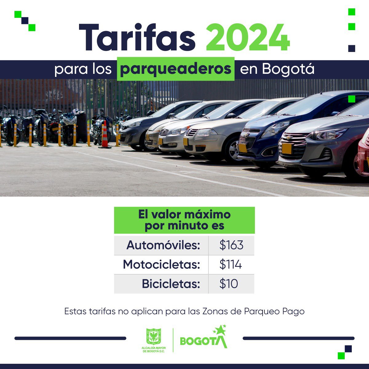 tarifa parqueaderos 2024