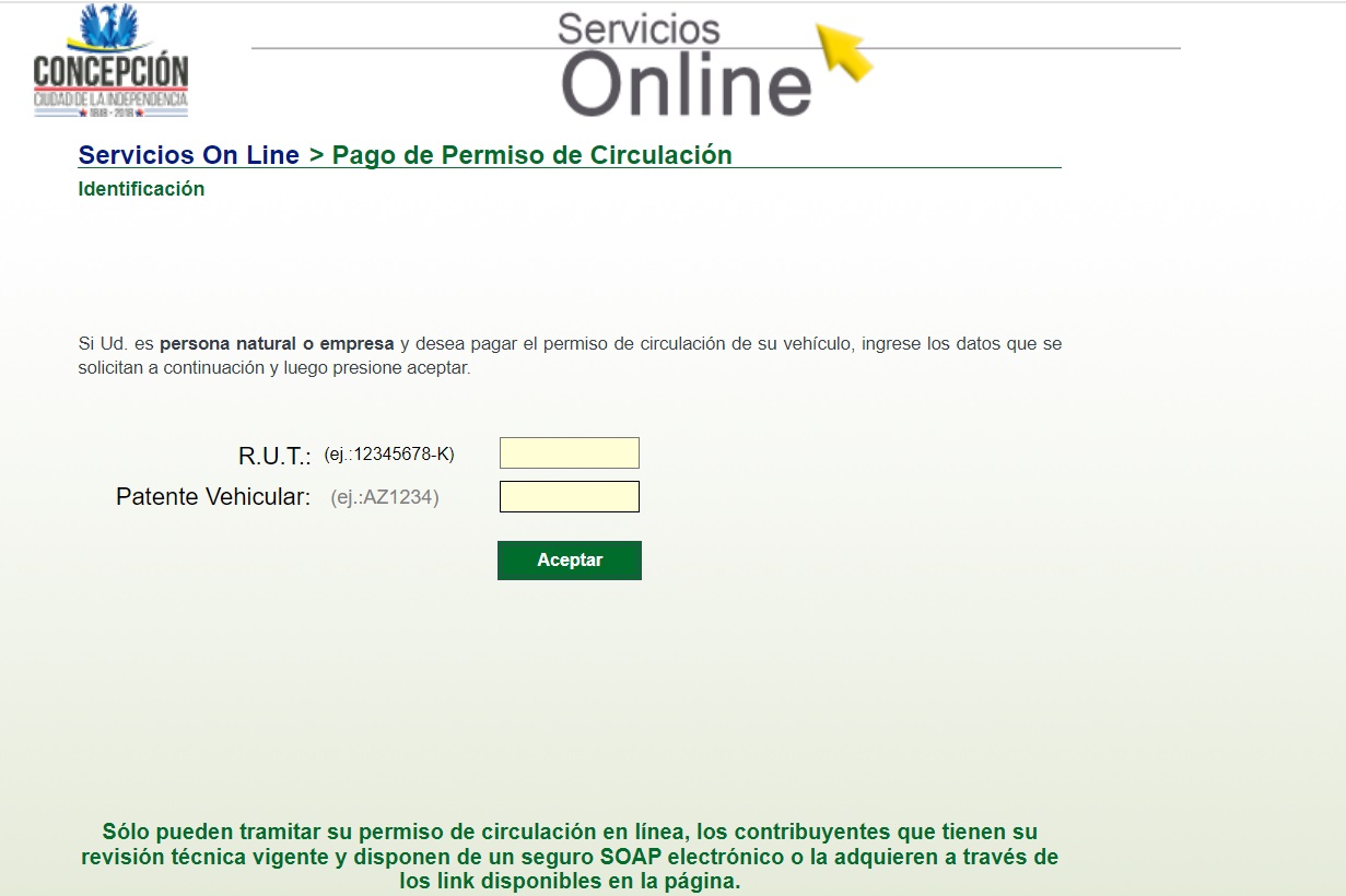 Permiso de circulación Concepción