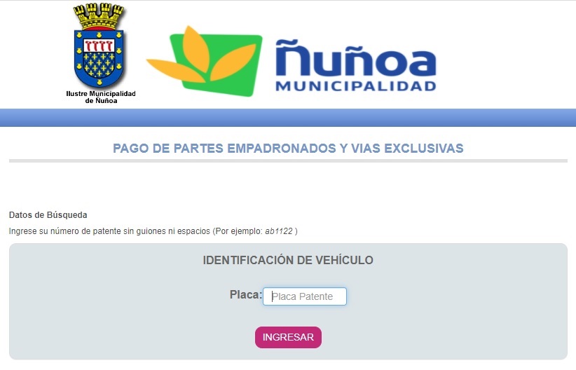 Pagar partes de tránsito en Ñuñoa