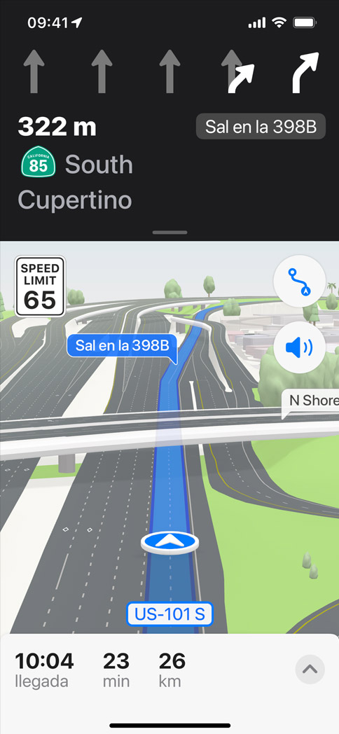 Aplicaciones de autos: Apple Maps