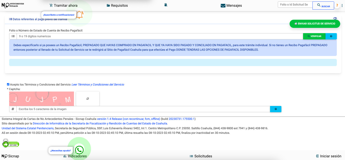 Carta de no antecedentes penales en Coahuila: Saltillo y Torreon