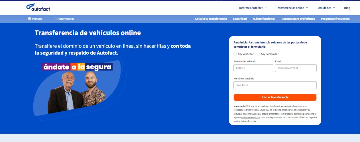 transferencia online autofact