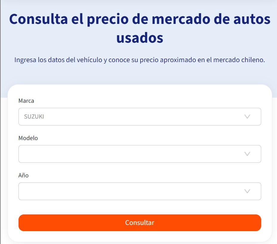 herramienta de precios de autos usados Autofact