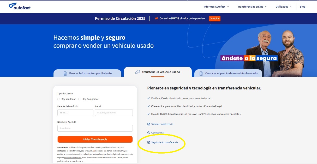 Seguimiento Transferencia Autofact