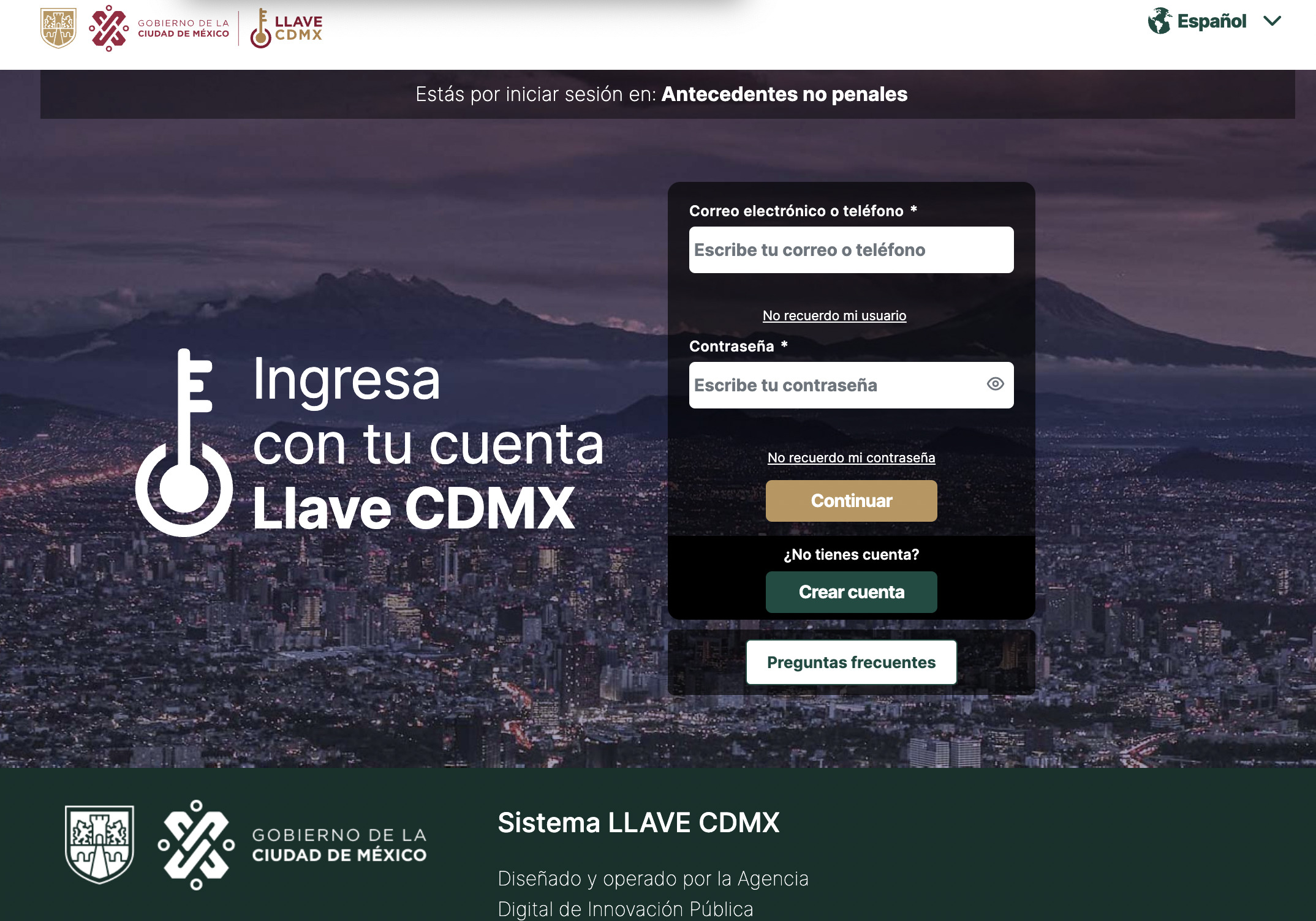 Constancia de antecedentes no penales en CDMX