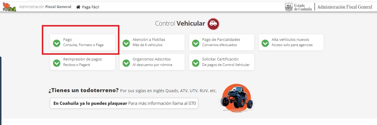 Consultar tenencia en Coahuila