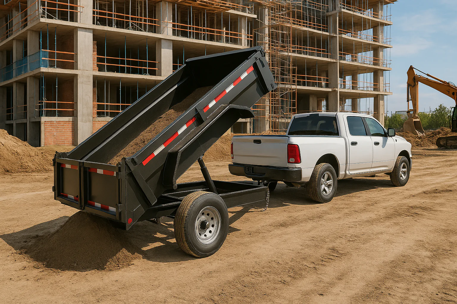 Tipos de remolque permitidos en Chile: basculante