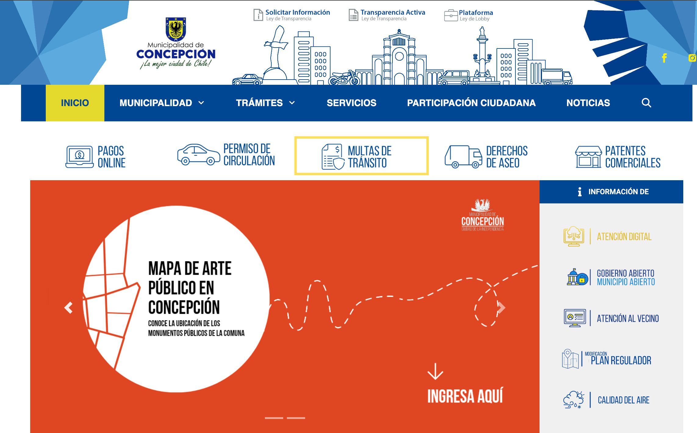 Multas por vías exclusivas en Concepción