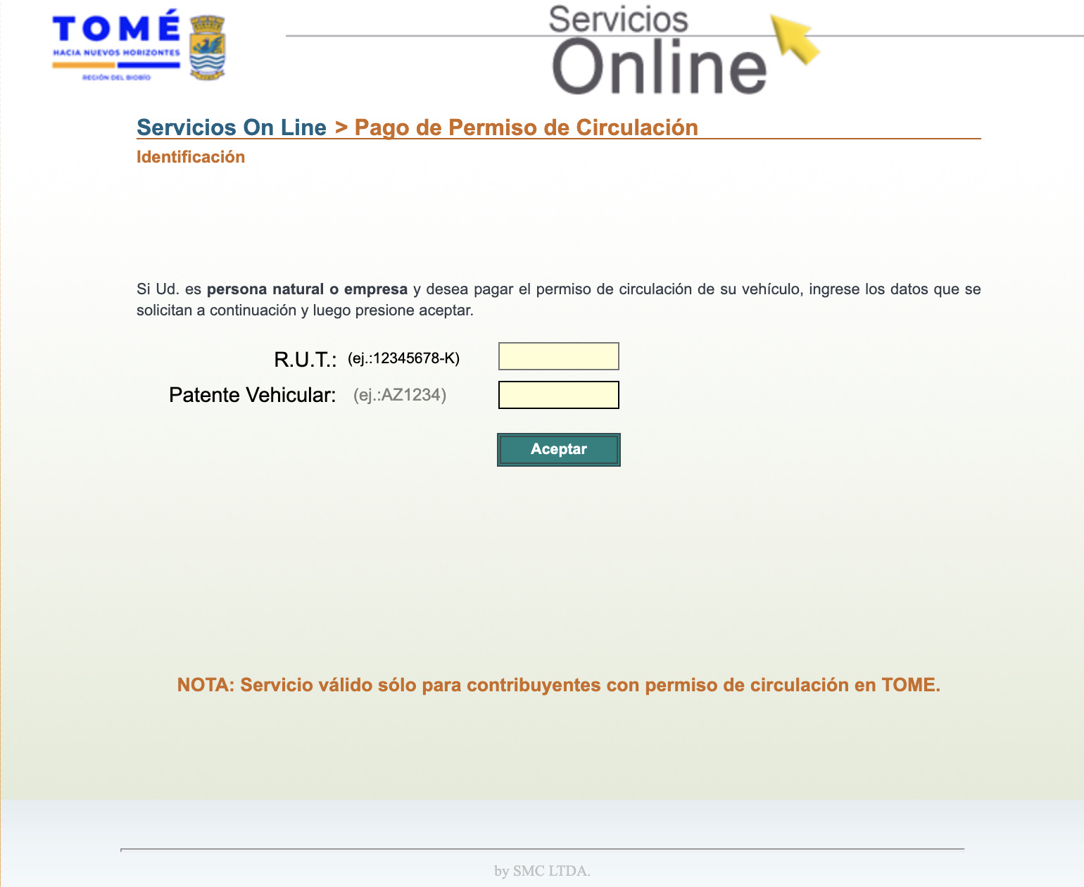 Permiso de circulación en Tomé: ¿Cómo lo pago? online
