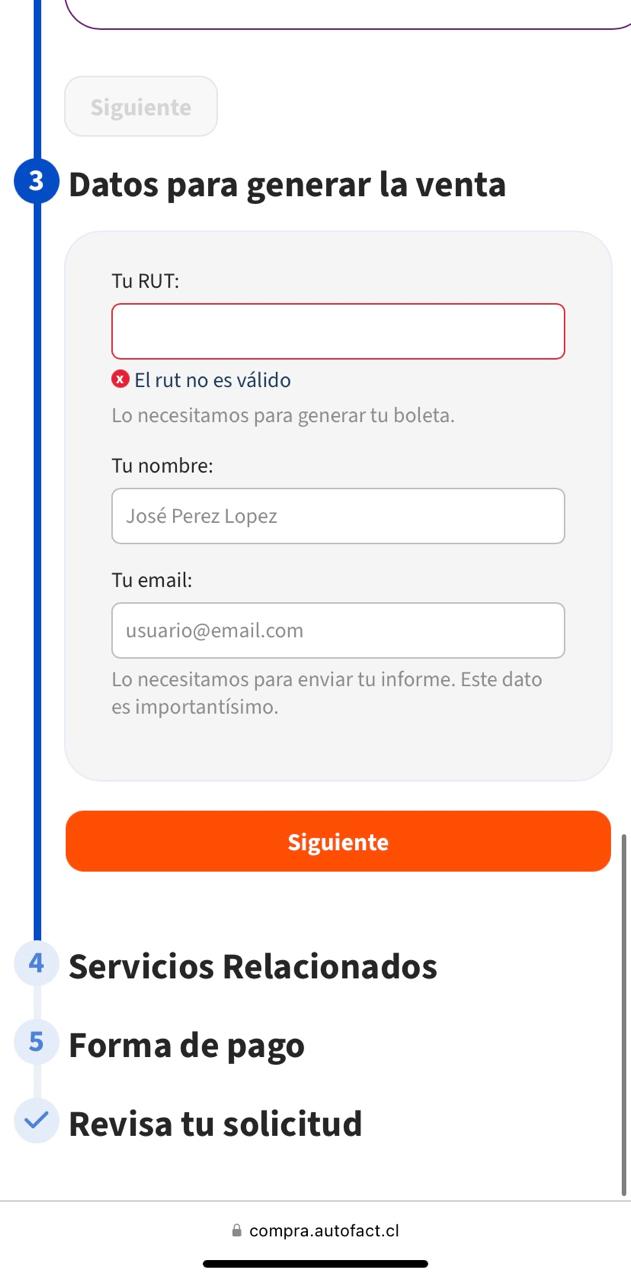 Información de auto por patente: informe autofact