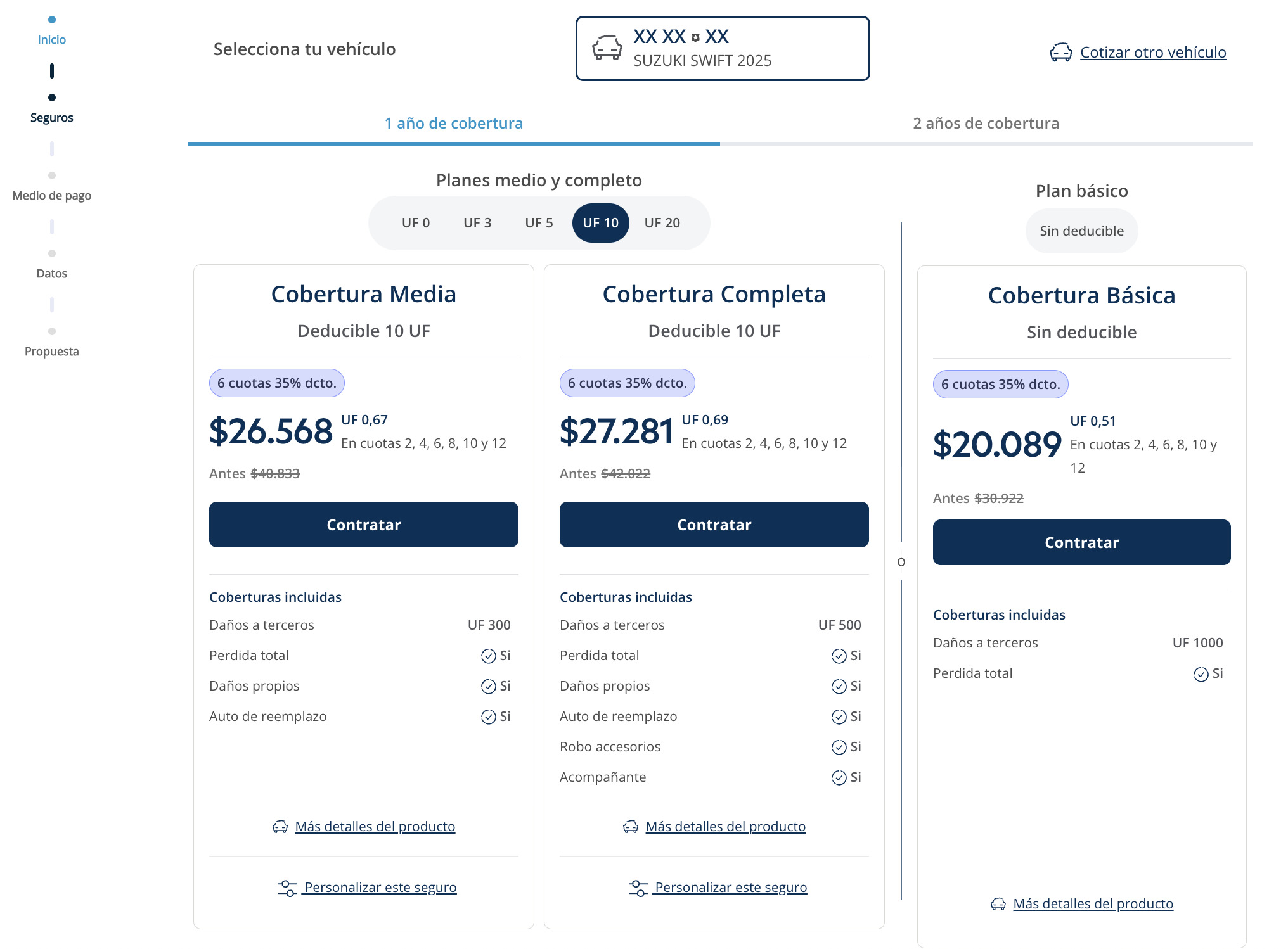 Simulador de seguro automotriz: consorcio