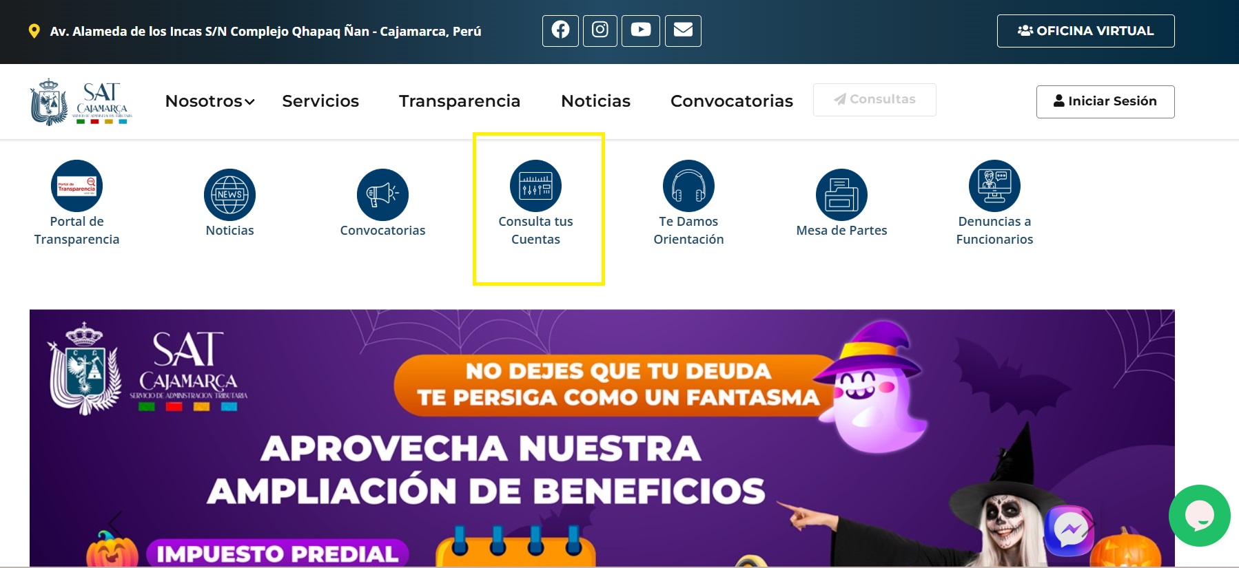 Consultar infracciones de tránsito en SAT Cajamarca 